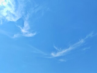 Natural background, cloudy sky with sunlight