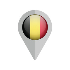 Fototapeta premium Pin location of Belgium. Icon Vector.