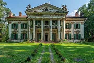 A large, old house with a lot of windows and a large front porch