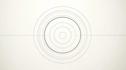 Obraz premium A black and white target on a white background.