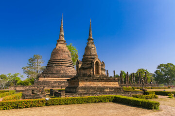 ancient stupas in ruins