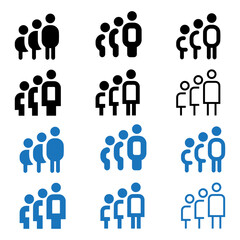 people group icon social sign vector illustration on  white background
