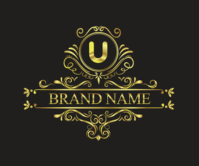 golden luxury brand design template