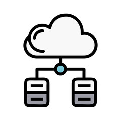 cloud computing network, modern cloud computing icon set,data-sync-cloud-icon