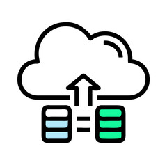 cloud computing network, modern cloud computing icon set,data-sync-cloud-icon