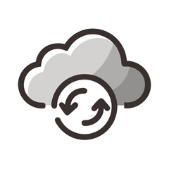 cloud computing network, modern cloud computing icon set,data-sync-cloud-icon