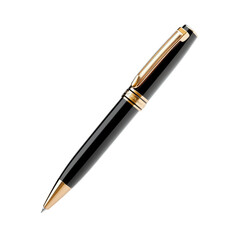Naklejka premium Elegant black pen with gold accents for writing and office use