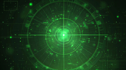 Green radar screen vector illustration, suitable for your design needs.