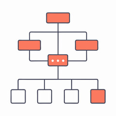 data visualization and infographics vectors, illustration of a diagram, minimalist workflow flowchart vector