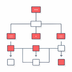 data visualization and infographics vectors, illustration of a diagram, minimalist workflow flowchart vector