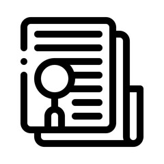 research paper line icon