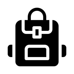 backpack glyph icon
