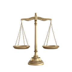 Golden scales of justice symbolizing law and fairness