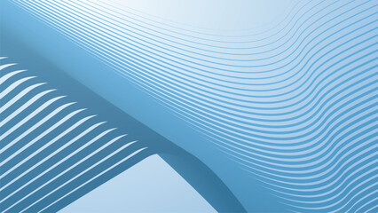 Baby Blue abstract background with stripes curve lines for backdrop or presentation