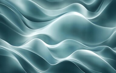 Obraz premium Abstract waves in shades of blue and white create a calming and minimalist background.