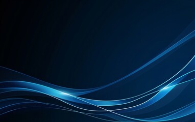 Naklejka premium Abstract blue lines on dark background. Great for website banners, social media graphics, and more.