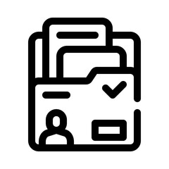 portfolio line icon