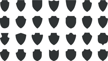 Shield icons collection. Protect shield vector