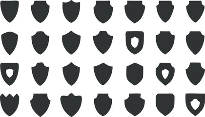 Shield icons collection. Protect shield vector