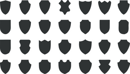 Shield icons collection. Protect shield vector