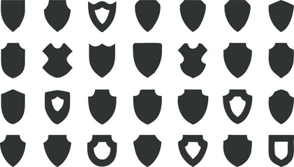 Shield icons collection. Protect shield vector