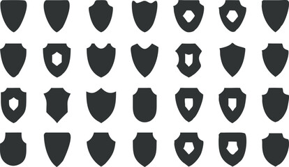 Shield icons collection. Protect shield vector