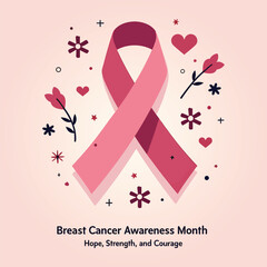 Breast Cancer Awareness Month Ribbon