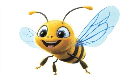 Happy Bee Cartoon.