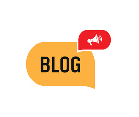 BLOG sign on white background