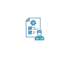 Induction and Orientation Vector outline and gradient fill icon 