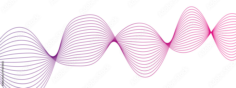 Poster Abstract modern stream wave background and wave curve lines.  Frequency sound wave lines and twisted curve lines. Design for brochure, flyer, banner, template, business wave lines