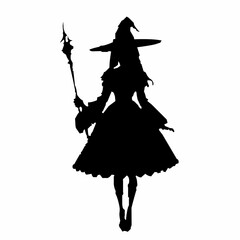 silhouette of a witch