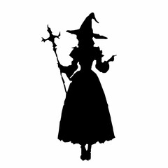 silhouette of a witch