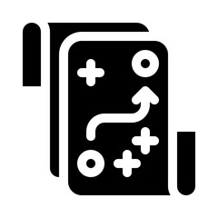 Obraz premium strategy glyph icon