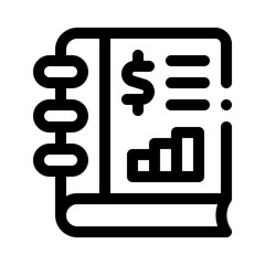 accounting book line icon