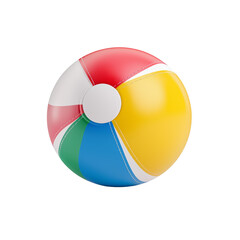 Obraz premium Colorful beach ball on a black background for summer fun