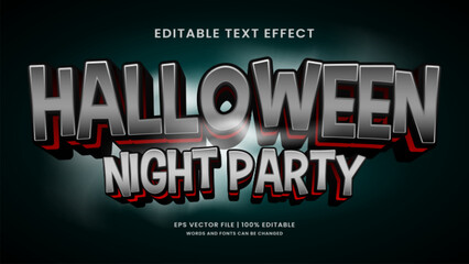 Halloween night party 3d editable text effect