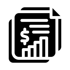 financial statement glyph icon