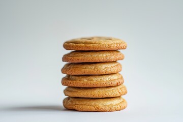 Biscuits crackers isolated on background