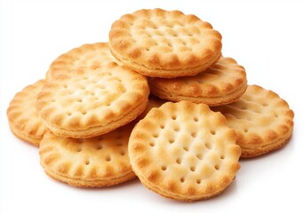 Biscuits crackers isolated on background