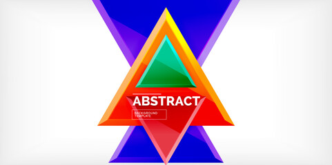 Triangle glass shapes geometric abstract background. Vector Illustration For Wallpaper, Banner, Background, Card, Book Illustration, landing page