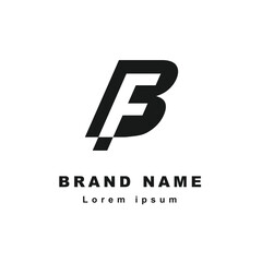 Letter BF logo template vector 
