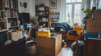 Clutter's Crescendo: The Chaotic Symphony of Modern Living Amidst Nature's Whisper