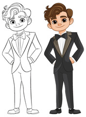 Charming Character in Tuxedo