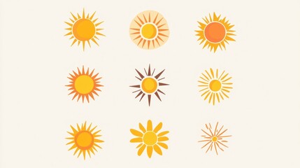 Sun Icon Set.