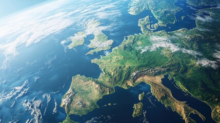 Europe Satellite View.