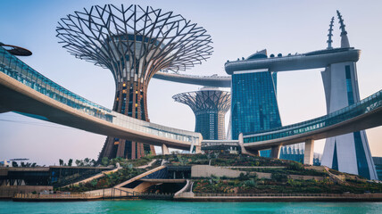 A photo of an architectural marvel with multiple towers. The towers have unique designs, with one resembling a tree, another resembling a candle, and another resembling a spire.