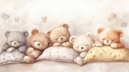 Sleeping Teddy Bears.