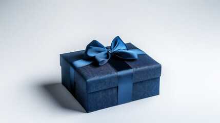 Obraz premium 紺色のプレゼントの箱