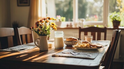 breakfast on table 